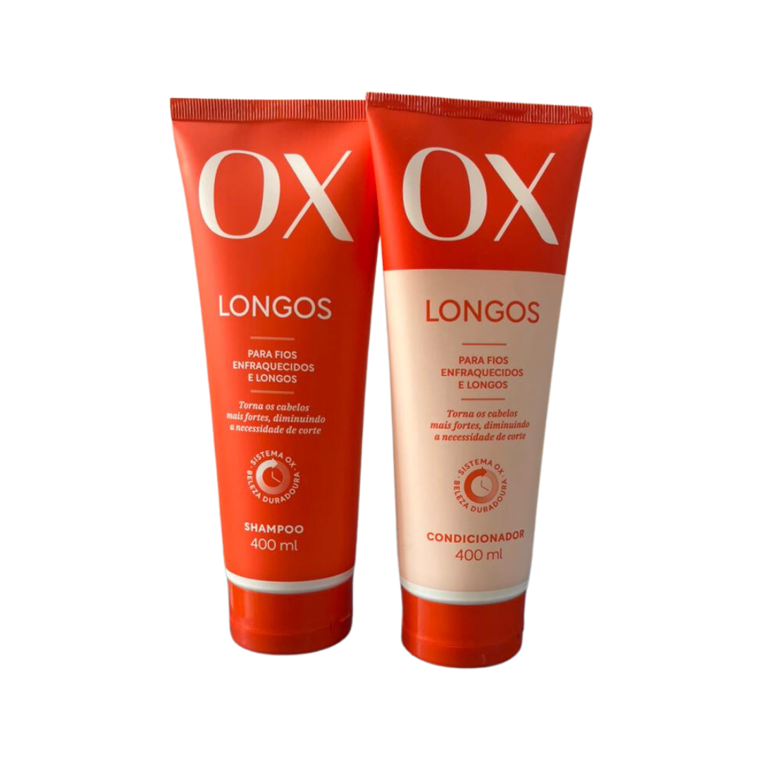 OX Kit Longos Shampoo + Condicionador (400ml cada)